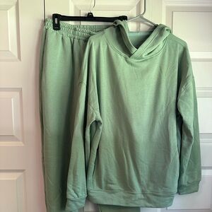 Men’s matcha green sweatsuit